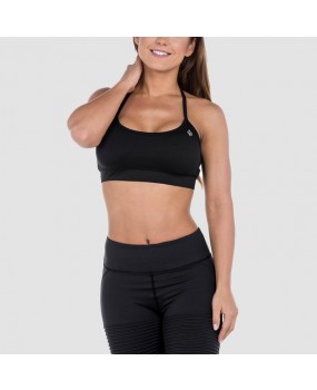 Brassière Noire Essentiel Strap Bra WORKOUT EMPIRE OBSIDIAN 