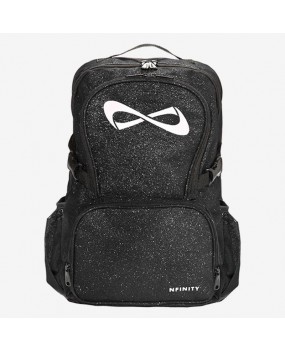 Sac NFINITY Black Sparkle Noir Pailleté Logo Blanc