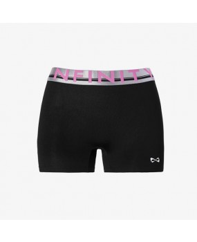 Short Noir Nfinity Flex ceinture Argent et Rose