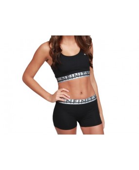 Short Noir Nfinity Flex ceinture Argent et Noire