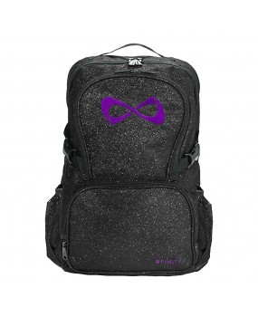 Sac NFINITY Black Sparkle Noir pailleté logo violet