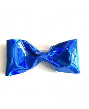 Noeud cheerleading No tail bleu nuit "BLUE VINYLE" - Nouveau Design
