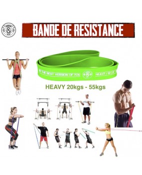 Bande élastique verte résistance HEAVY 20 - 55 kgs