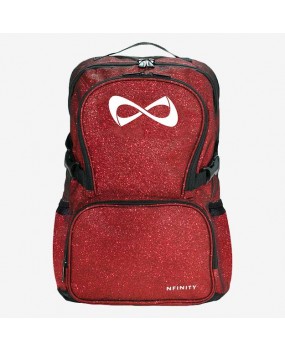 Sac NFINITY Red Sparkle Rouge Pailleté Logo Blanc