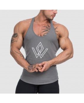 Débardeur Stringer Gris Uni Workout Empire